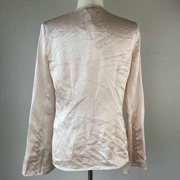 NWT Josie Natori Shimmer Button Down Top Size S - Picture 4 of 7